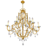 9836P37-12-125 Electra 12 Light Up Chandelier With Oxidized Bronze Finish