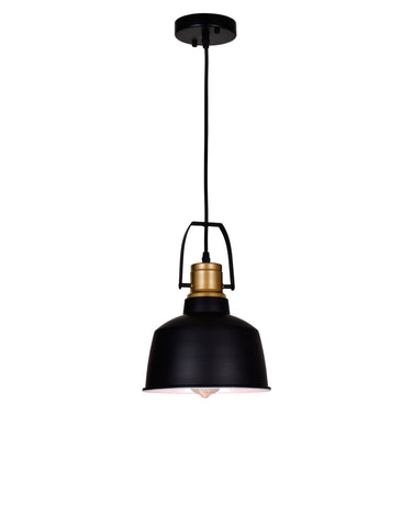 9845P9-101 Elisa 1 Light Down Pendant With Black Finish