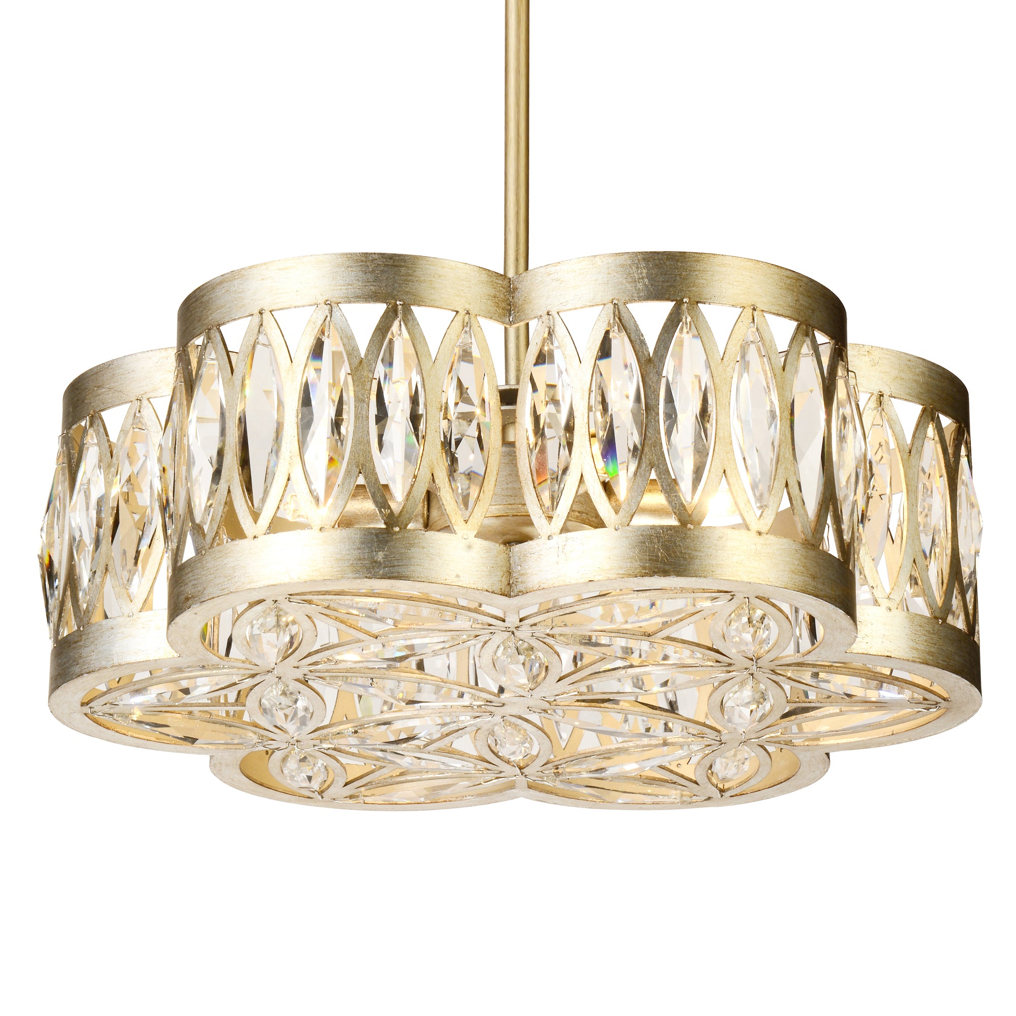 9906P16-6-208 Nova 6 Light Chandelier With Champagne Finish