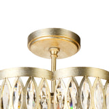 9906P16-6-208 Nova 6 Light Chandelier With Champagne Finish