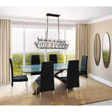 9910P58-24-200 Phraya 24 Light Up Chandelier With Dark Brown Finish