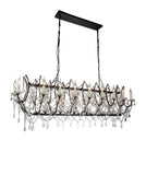 9910P58-24-200 Phraya 24 Light Up Chandelier With Dark Brown Finish