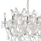 9910P58-24-601 Aleka 24 Light Candle Chandelier With Chrome Finish