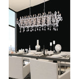 9910P58-24-601 Aleka 24 Light Candle Chandelier With Chrome Finish