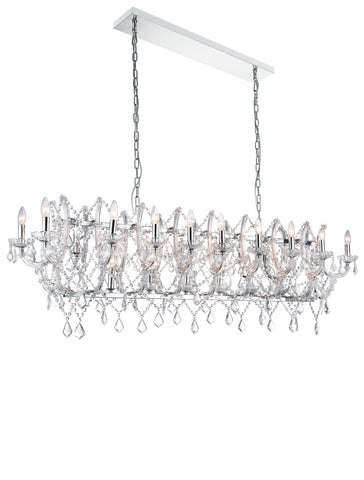 9910P58-24-601 Aleka 24 Light Candle Chandelier With Chrome Finish