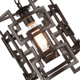 9913P10-1-205 Litani 1 Light Down Chandelier With Brown Finish