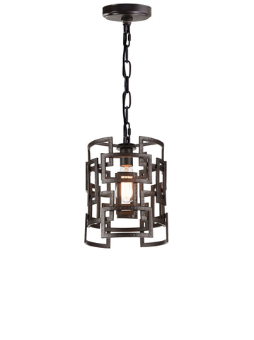 9913P10-1-205 Litani 1 Light Down Chandelier With Brown Finish