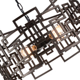 9913P25-4-205 Litani 4 Light Down Chandelier With Brown Finish