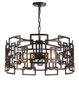 9913P25-4-205 Litani 4 Light Down Chandelier With Brown Finish