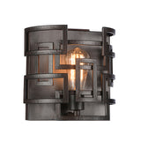 9913W10-1-205 Litani 1 Light Wall Sconce With Brown Finish