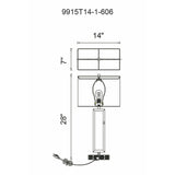 9915T14-1-606 Torren 1 Light Table Lamp With Satin Nickel Finish