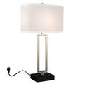 9915T14-1-606 Torren 1 Light Table Lamp With Satin Nickel Finish