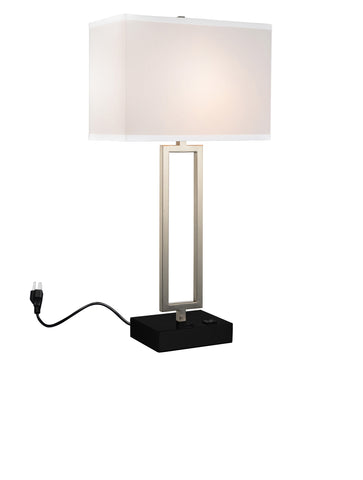 9915T14-1-606 Torren 1 Light Table Lamp With Satin Nickel Finish