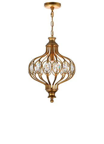 9935P12-1-182 Altair 1 Light Chandelier With Antique Bronze Finish