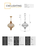 9935P14-3-182 Altair 3 Light Chandelier With Antique Bronze Finish