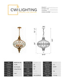 9935P19-6-182 Altair 6 Light Chandelier With Antique Bronze Finish