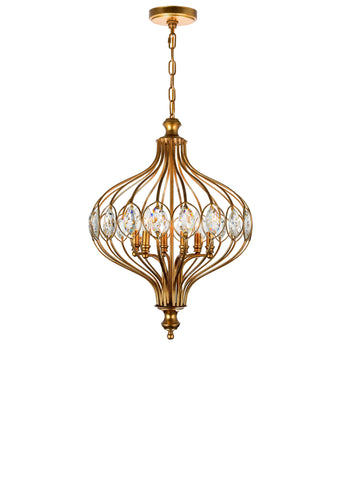 9935P19-6-182 Altair 6 Light Chandelier With Antique Bronze Finish