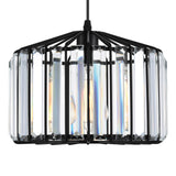 9942P10-1-101-C Alethia 1 Light Drum Shade Pendant With Black Finish