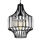 9942P10-1-101-D Alethia 1 Light Down Pendant With Black Finish