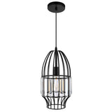 9942P7-1-101 Alethia 1 Light Down Mini Pendant With Black Finish