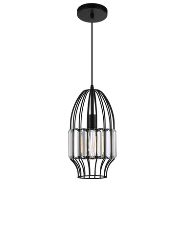 9942P7-1-101 Alethia 1 Light Down Mini Pendant With Black Finish