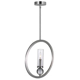 9951P15-1-606 Elton 1 Light Pendant With Satin Nickel Finish