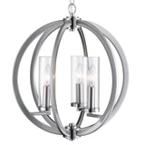 9951P16-3-606 Elton 3 Light Chandelier With Satin Nickel Finish