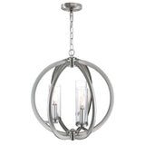 9951P16-3-606 Elton 3 Light Chandelier With Satin Nickel Finish