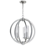 9951P16-3-606 Elton 3 Light Chandelier With Satin Nickel Finish