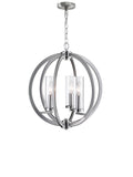 9951P16-3-606 Elton 3 Light Chandelier With Satin Nickel Finish