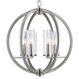 9951P19-6-606 Elton 6 Light Chandelier With Satin Nickel Finish