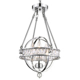 9957P12-3-601 Arkansas 3 Light Mini Chandelier With Chrome Finish