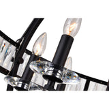 9957P30-6-101 Arkansas 6 Light Chandelier With Black Finish