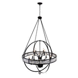 9957P42-12-101 Arkansas 12 Light Chandelier With Black Finish