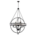 9957P42-12-101 Arkansas 12 Light Chandelier With Black Finish