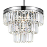 9969P18-5-601 Weiss 5 Light Down Chandelier With Chrome Finish