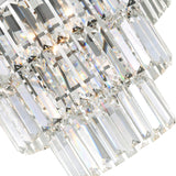 9969P18-5-601 Weiss 5 Light Down Chandelier With Chrome Finish