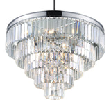 9969P24-12-601 Weiss 12 Light Down Chandelier With Chrome Finish