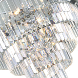 9969P24-12-601 Weiss 12 Light Down Chandelier With Chrome Finish