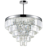 9969P24-12-601 Weiss 12 Light Down Chandelier With Chrome Finish