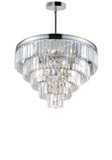 9969P24-12-601 Weiss 12 Light Down Chandelier With Chrome Finish