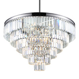 9969P30-15-601 Weiss 15 Light Down Chandelier With Chrome Finish