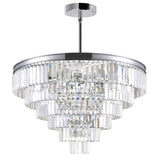 9969P30-15-601 Weiss 15 Light Down Chandelier With Chrome Finish