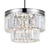 9969P8-5-601 Weiss 5 Light Down Mini Chandelier With Chrome Finish