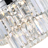 9969P8-5-601 Weiss 5 Light Down Mini Chandelier With Chrome Finish