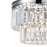 9969P8-5-601 Weiss 5 Light Down Mini Chandelier With Chrome Finish