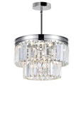 9969P8-5-601 Weiss 5 Light Down Mini Chandelier With Chrome Finish