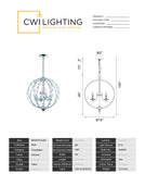 9970P19-4-601 Esia 4 Light Chandelier With Chrome Finish