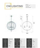 9970P26-8-601 Esia 8 Light Chandelier With Chrome Finish