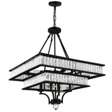 9972P23-8-101 Shalia 8 Light Chandelier With Black Finish